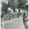 Lilli Vincénz in picket line