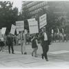 Foster Gunnison leading the picket line