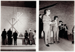 Participants on altar; Participants signing hymns