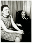 Barbara Gittings and Frank Kameny relaxing in his office