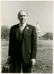 Frank Kameny with briefcase on Capitol Hill #2