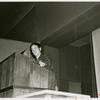 Marty Robinson on stage at Columbia University