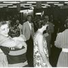 Isabel Miller hugging a librarian