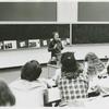 Gittings addressing Ros Regelson's class at NYU