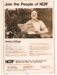 Gittings in "People of the NGTF" ad