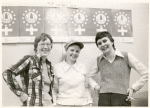 Marj McCann, Kay Whitlock, and friend in Philadelphia NOW office