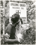 Men kissing