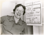 Gittings with "Gay Liberation is for Children Too!" sign