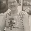 Barbara Gittings with apron