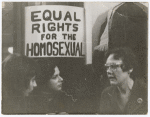 Gittings with "Equal Rights" sign