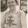 Barbara Gittings with apron