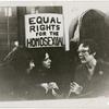 Gittings with "Equal Rights" sign