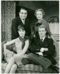 Publicity photo of Elizabeth Ashley, Kurt Kasznar, Mildred Natwick, and Robert Redford in the stage production Barefoot in the Park 