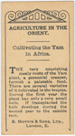 Cultivating the Yam in Africa.