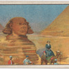 Sphinx and pyramids near Gizeh (Egypt).