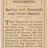 Sphinx and pyramids near Gizeh (Egypt).