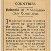 Schools in Mohammedan countries.