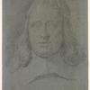Drawing of the blind Milton from the bust by Hollis now at Christ’s College, Cambridge, early 18th century