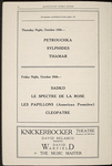 Ballets Russes (Diaghilev), American tour, 1915-1916.
