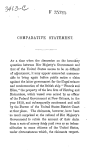 Comparative statement with reference to a British claim against the United States, for the illegal seizure and condemnation of the ship "Francis and Eliza", and an American claim against Her Majesty's government, for the seizure and liberation of slaves on board two American vessels stranded upon the Bahamas, for which latter claim the proprietors of the slaves have lately received a large compensation from Her Majesty's government