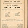 Diaghileff's Ballet Russe and Orchestra