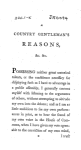 A country gentleman's reasons for voting against Mr. Wilberforce's motion for a bill to prohibit the importation of African Negroes into the colonies