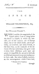 The speech of William Wilberforce, esq., representative for the county of York, on Wednesday the 13th of May, 1789, on the question of the abolition of the slave trade