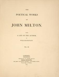 The poetical works of John Milton
