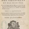 Histoire naturelle, generale et particuliere des crustaces et des insectes