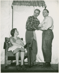 Emily Stevens, Jason Wingreen, and unidentified actor in the stage production Burning Bright