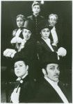 Julie Hafner, Carole Monferdini, Terri White, Marlene Dell, Memrie Innerarity, Gloria Hodes, and Joanne Beretta in the stage production The Club