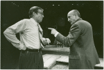 Pirie MacDonald and George C. Scott in the stage production Death of a Salesman