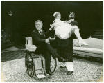 Ellis Rabb, Anita Dangler, and Leonard Frey in the stage production The Man Who Came to Dinner