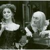 Carole Shelley and Philip Bosco in the stage production The Miser
