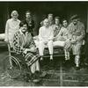 William Swetland, Stephen Mendillo, Richard Venture, Emery Battis, Louis Beachner, Paul Rudd, George Taylor, and John Braden in the stage production The National Health