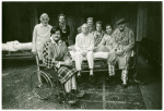 William Swetland, Stephen Mendillo, Richard Venture, Emery Battis, Louis Beachner, Paul Rudd, George Taylor, and John Braden in the stage production The National Health