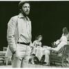 Richard Chamberlain, Dorothy McGuire, William Roerick, and Sylvia Miles in the stage production The Night of the Iguana