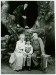 Nathan Lane, Teresa Wright, Matthew Porac, and George C. Scott in the stage production On Borrowed Time
