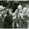 George DiCenzo, Bette Henritze, George C. Scott, Conrad Bain, and Joseph Jamrog in the stage production On Borrowed Time