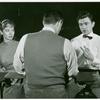 Jane McArthur, Charles Althoff (back turned), and Clinton Kimbrough in the stage production Our Town