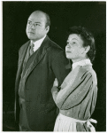Dana Elcar and Helen Harrelson in the stage production Our Town