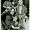 Production still, Colleen Dewhurst (seated), Christopher Garvin (seated),  and Peter Michael Goetz