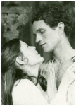 Pamela Payton-Wright and Paul Rudd in the stage production Romeo and Juliet