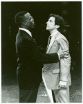Gregory Simmons and Griffin Dunne in the stage production Search and Destroy