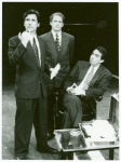 Griffin Dunne, Keith Szarabajka, and Thom Sesma in the stage production Search and Destroy