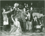Eddie Korbich, Beth Fowler, Sylvia Rhyne (on floor), Ted Keegan, David E. Mallard (top), Mary Phillips, Tony Gilbert, and Bill Nabel in the stage production Sweeney Todd
