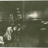 José Quintero and Geraldine Page (far left) in rehearsal for the stage production Yerma