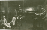 José Quintero and Geraldine Page (far left) in rehearsal for the stage production Yerma
