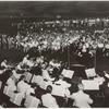 Frédérique Petrides conducting the West Side Orchestra Concerts