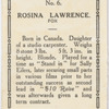 Rosina Lawrence.